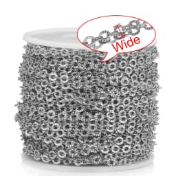 2m Lot Stainless Steel O Shape Oval Chain Cross Plated Gold Chains Link Roll for Jewelry Making DIY Necklace Bracelet Supplies