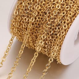 2m Lot Stainless Steel O Shape Oval Chain Cross Plated Gold Chains Link Roll for Jewelry Making DIY Necklace Bracelet Supplies