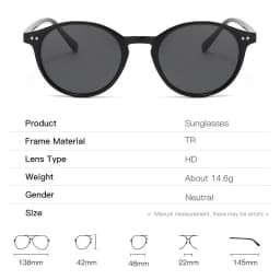 Retro Round Polarized Sunglasses Men Women Classic Leopard Frame Sun Glasses Fashion Black Driving Male Female Goggles UV400