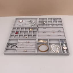 Velvet Jewelry Display Stackable Exquisite Jewellery Holder Portable Ring Earrings Necklace Organizer Box Organizator De Boys