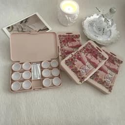 6 Pairs Large Contact Lens Storage Box Portable Travel Contact Lens Case For Makeup Beauty Pupil Box Tweezer Stick Container