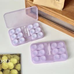 6 Pairs Large Contact Lens Storage Box Portable Travel Contact Lens Case For Makeup Beauty Pupil Box Tweezer Stick Container