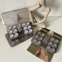 6 Pairs Large Contact Lens Storage Box Portable Travel Contact Lens Case For Makeup Beauty Pupil Box Tweezer Stick Container