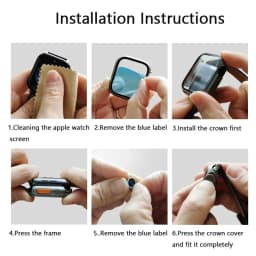 Glass+Case for Apple Watch 44mm 45mm 41mm 40mm 42mm 38mm Screen Protector Cover Change Ultra Bumper iWatch Series 8 7 SE 6 5 3