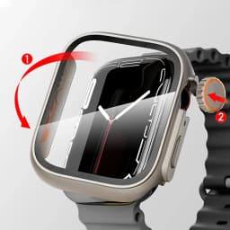 Glass+Case for Apple Watch 44mm 45mm 41mm 40mm 42mm 38mm Screen Protector Cover Change Ultra Bumper iWatch Series 8 7 SE 6 5 3