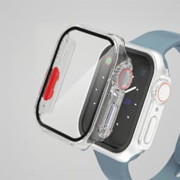 Glass+Case for Apple Watch 44mm 45mm 41mm 40mm 42mm 38mm Screen Protector Cover Change Ultra Bumper iWatch Series 8 7 SE 6 5 3