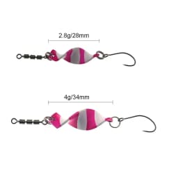 Twisted Metal Trout Fishing Spoon Lures Jigging Baits 2.8g 4g Artificial Spinner Hard Baits For Trout Bass