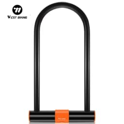 WEST BIKING Carbon Steel Bike U Lock Anti-Theft Secure MTB Road Bicycle Lock Motorcycle Scooter Cycling Accessories