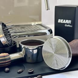 BEARR Coffee Powder Hammer Wooden Handle Adjustable Depth Constant 30lb Horizontal Calibration Down Press Espresso Coffee Tamper