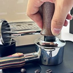 BEARR Coffee Powder Hammer Wooden Handle Adjustable Depth Constant 30lb Horizontal Calibration Down Press Espresso Coffee Tamper