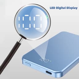 Ultra-thin Magnetic Wireless Power Bank Fast Charging External Spare Battery 5000mAh USB C PD20W 10000mAh for iPhone 15 Samsung