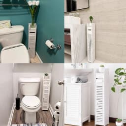 PRO. 3 Tier Bathroom High Cabinet Shelf slim Bathroom Toilet Rolling Cabinet Storage Toilets cabinet Organizer