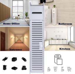 PRO. 3 Tier Bathroom High Cabinet Shelf slim Bathroom Toilet Rolling Cabinet Storage Toilets cabinet Organizer