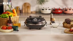 Klaif Electric Pizza Maker, 420℃, 1200 Watt, 5 Separate Temperature Levels, Flame Resistant Stone Plate 1200W 32cm