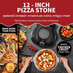 Klaif Electric Pizza Maker, 420℃, 1200 Watt, 5 Separate Temperature Levels, Flame Resistant Stone Plate 1200W 32cm