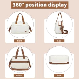 Kono 43×28×18cm Underseat Bag - EasyJet Approved Carry On Duffel with Trolley Sleeve, Travel & Weekend Bag for Women