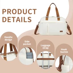 Kono 43×28×18cm Underseat Bag - EasyJet Approved Carry On Duffel with Trolley Sleeve, Travel & Weekend Bag for Women