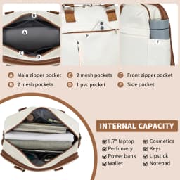 Kono 43×28×18cm Underseat Bag - EasyJet Approved Carry On Duffel with Trolley Sleeve, Travel & Weekend Bag for Women