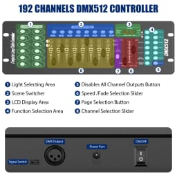 Datewink DMX 512 Controller 192 Channel DMX Console Stage Lighting Controller For LED Par Moving Head Light DJ Control Equipment