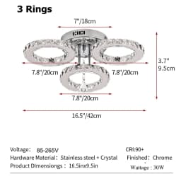 Modern Pendant Light Led Crystal Ring Ceiling Lamp Living Dining Room Chandelier Lustre Bedroom Luxury Home Decor Fixture Lumina