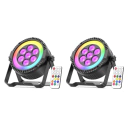 Datewink 7LEDs RGBW Par Light With Strip Stage Lighting Effect DMX Remote Control DJ Lights For Disco Dance Party Bar Wedding
