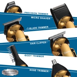 Hatteker 6-in-1 High Quality USB Chargeable Barber Waterproof Cordless Hair Trimmer Electric Cordless Professional Hair Clippers