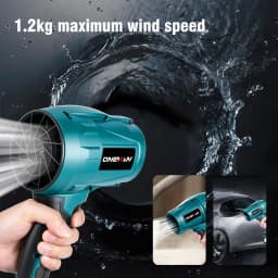 ONEVAN Brushless 3500W Electric Turbo Blower Jet Fan 350M/S Violent Car Dryer Snow Dust Blowing Tool For Makita 18V Battery Pin