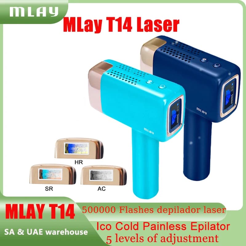 MLAY T14 Laser Hair Removal Permanent Malay IPL Epilator Ice Cool Painless Depilador a Laser 500000 Flashes Face Body Epilator