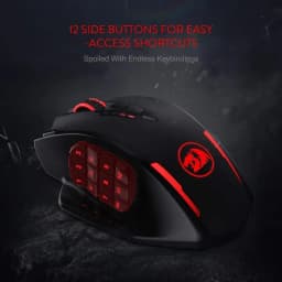 Redragon M913 Gaming 16000 DPI Wired 2.4Ghz Wireless RGB Optical Gamer Mice 16 Programmable Buttons, Black/White Mouse