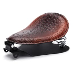 Motorcycle Retro Brown/Black Alligator Pattern Solo Seat For Honda Shadow 700 Magna For Harley Sportster Bobber Chopper Rocker