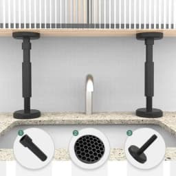 18-45cm Cabinet Install Lifting Bracket Positive Negative Screw Adjustable Support Furniture Increase Height Leg Jack Support
