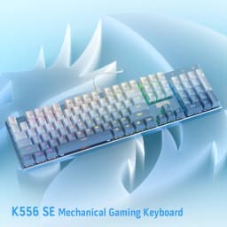 Redragon K556 SE RGB LED Backlit Wired Mechanical Gaming Keyboard, Aluminum Base, 104 Keys, Hot-Swap Linear Quiet Red Switch
