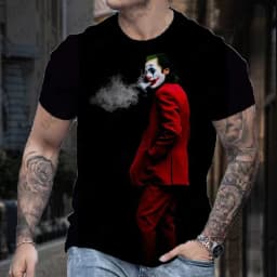 2026 New Classic DC Comic Joker 3D Print Men's T-shirt Summer Short Sleeve Clown Tees Vintage Male Clothes Casual Oversized Tops