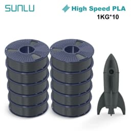 SUNLU PLA High Speed/PLA Meta 10KG 1KG/Roll 1.75mm+/-0.02MM 3D Printer Filament Lines Up Neatly Wound For FDM Printer Fast Ship