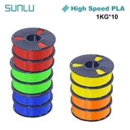 SUNLU PLA High Speed/PLA Meta 10KG 1KG/Roll 1.75mm+/-0.02MM 3D Printer Filament Lines Up Neatly Wound For FDM Printer Fast Ship