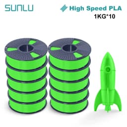 SUNLU PLA High Speed/PLA Meta 10KG 1KG/Roll 1.75mm+/-0.02MM 3D Printer Filament Lines Up Neatly Wound For FDM Printer Fast Ship