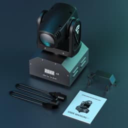U'King 15W RGBW 4 in 1 LED Moving Head Light 11/13CH Beam Stage Light DMX512 Voice-activated Effect for Party DJ Bar KTV Disco