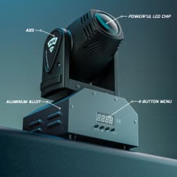 U'King 15W RGBW 4 in 1 LED Moving Head Light 11/13CH Beam Stage Light DMX512 Voice-activated Effect for Party DJ Bar KTV Disco