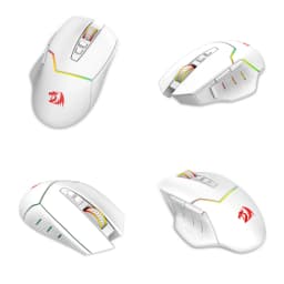 Redragon M690 PRO Wireless Gaming Mouse 8000 DPI Wired Mouse Rapid Fire Key 8 Macro Buttons for PC/Mac/Laptop, Black/White Mouse