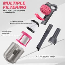 Handheld Vacuum Cleaner for Mattress 100W Powerful Suction 10KPA with UV Light HEPA Filter 3 Brush Heads 200ml Dust Box for Home Cleaning