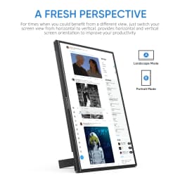 ARZOPA 16inch 2K Portable Monitor 16:10 IPS Screen with type-c mini hdmi Second Display for MAC/Laptop/PC/Xbox/PS4/5/Switch,Z1RC