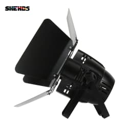 SHEHDS LED Par COB 200W Cool Warm/RGBW+UV 6in1 Light DMX512 LED Lamp Stage Lighting Concert Productions With Barn Doors