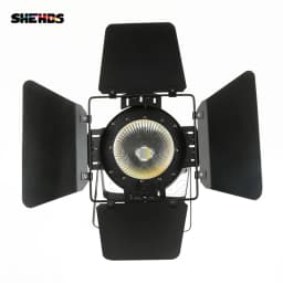 SHEHDS LED Par COB 200W Cool Warm/RGBW+UV 6in1 Light DMX512 LED Lamp Stage Lighting Concert Productions With Barn Doors
