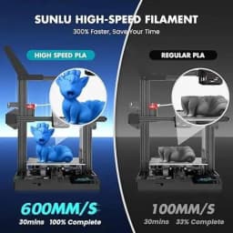 SUNLU High-speed PLA 3D Printer Filament 5KG 1KG A Roll 1.75MM Tolerances +/-0.02MM Filament Fast Shipping From EU / US