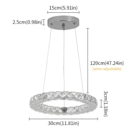 Ring Led Hanging Light Pendant Lamp Luxury Gold Copper New Chandelier Lustre Ceiling Lamp Living Dining Room Home Decor Fixture