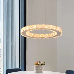 Ring Led Hanging Light Pendant Lamp Luxury Gold Copper New Chandelier Lustre Ceiling Lamp Living Dining Room Home Decor Fixture