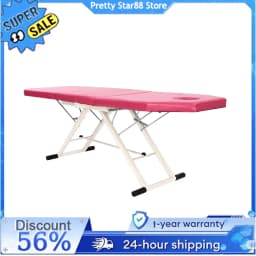 Pink/White/Black Waterproof and Oil-Resistant Fold The Beauty Bed Portable Foldable Massage Table Anti-Slip Pads