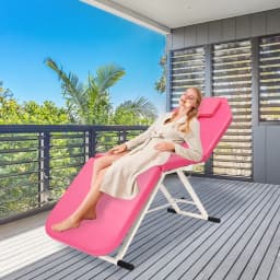 Pink/White/Black Waterproof and Oil-Resistant Fold The Beauty Bed Portable Foldable Massage Table Anti-Slip Pads