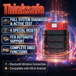 2026 Thinkcar Thinksafe OBD2 Bluetooth Scanner Code Reader Car Bi-directional All System 6 Reset OBD 2 Auto Diagnostic Tools