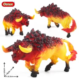 Oenux Simulation Dinosaur Dragon Turtles Fire Bull Orangutan Magma Golem Animal Model Action Figures Pvc Collection Kid Toy Gift